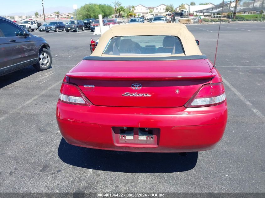 2001 Toyota Camry Solara Sle V6 VIN: 2T1FF22P61C479224 Lot: 40196422