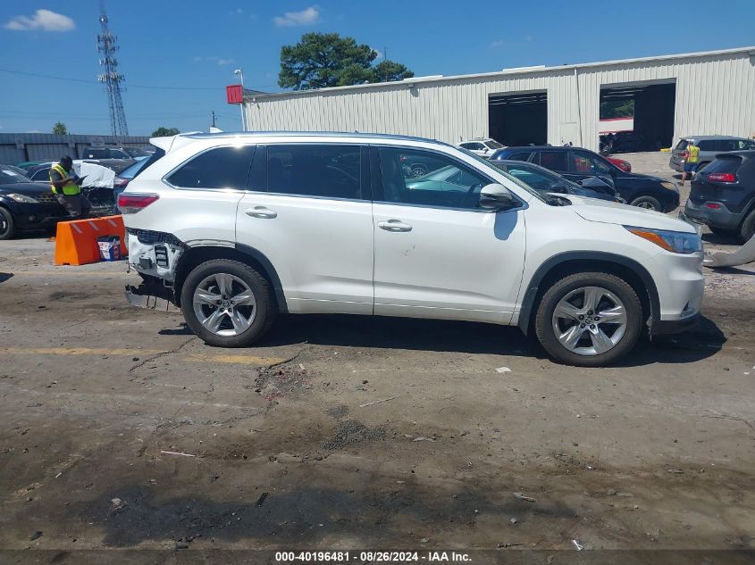 2016 Toyota Highlander Limited Platinum V6 VIN: 5TDDKRFH3GS246013 Lot: 40196481