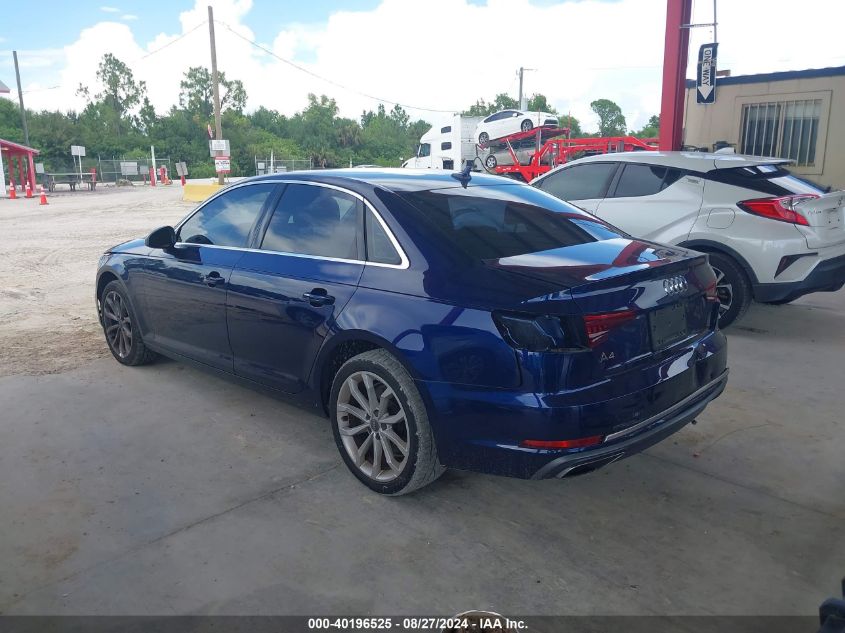 2019 Audi A4 40 Titanium Premium VIN: WAUGMAF42KA004970 Lot: 40196525