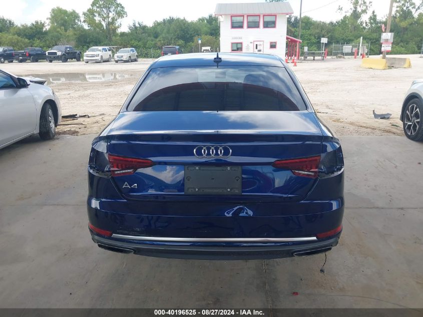 2019 Audi A4 40 Titanium Premium VIN: WAUGMAF42KA004970 Lot: 40196525