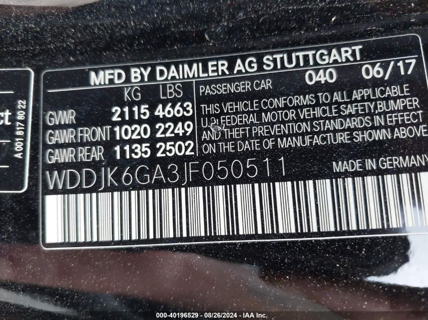 WDDJK6GA3JF050511 2018 Mercedes-Benz Sl 450