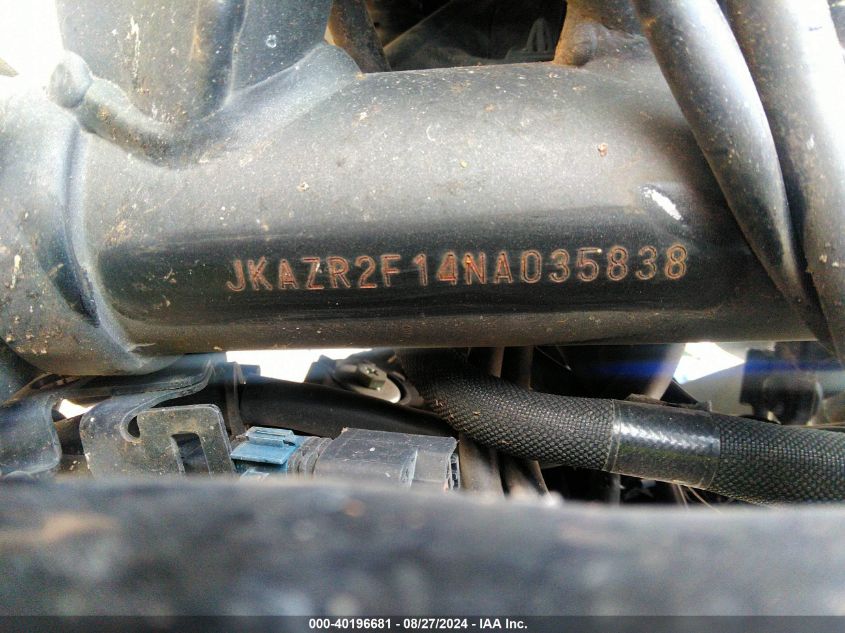 JKAZR2F14NA035838 2022 Kawasaki Zr900