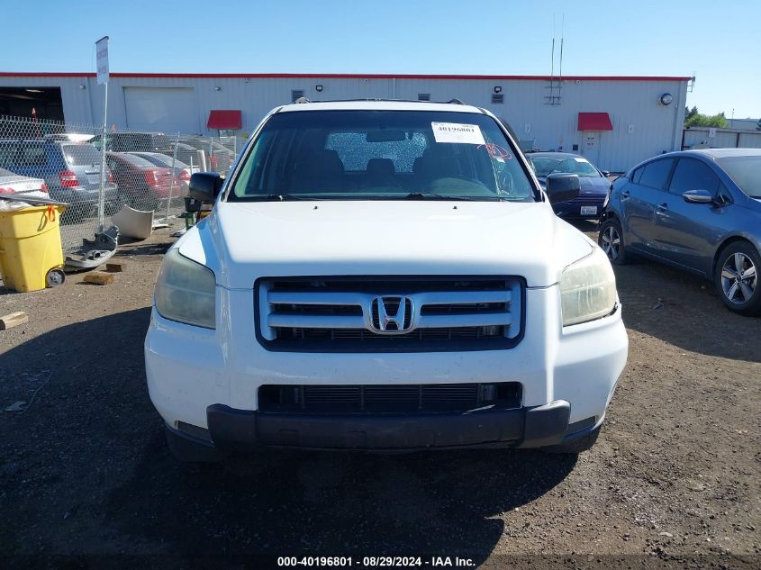 2006 Honda Pilot Lx VIN: 2HKYF18196H559613 Lot: 40196801