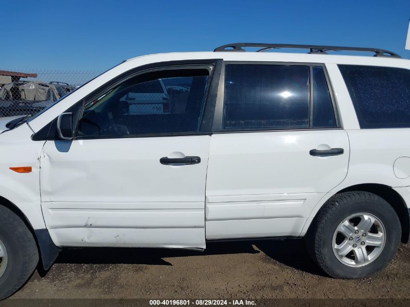 2006 Honda Pilot Lx VIN: 2HKYF18196H559613 Lot: 40196801