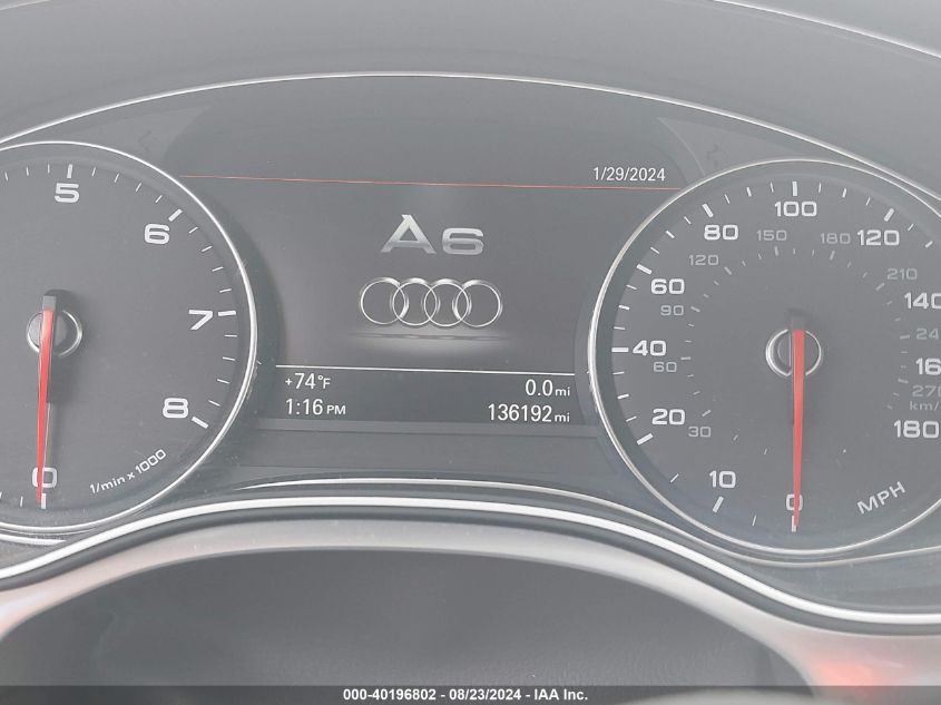 2014 Audi A6 2.0T Premium VIN: WAUGFAFC7EN078092 Lot: 40196802