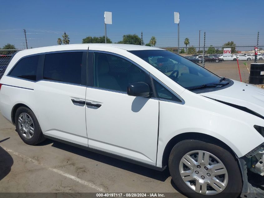 2013 Honda Odyssey Lx VIN: 5FNRL5H27DB086593 Lot: 40197117