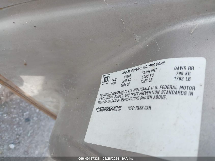 1999 Chevrolet Malibu Ls VIN: 1G1NE52M0X6145706 Lot: 40197338