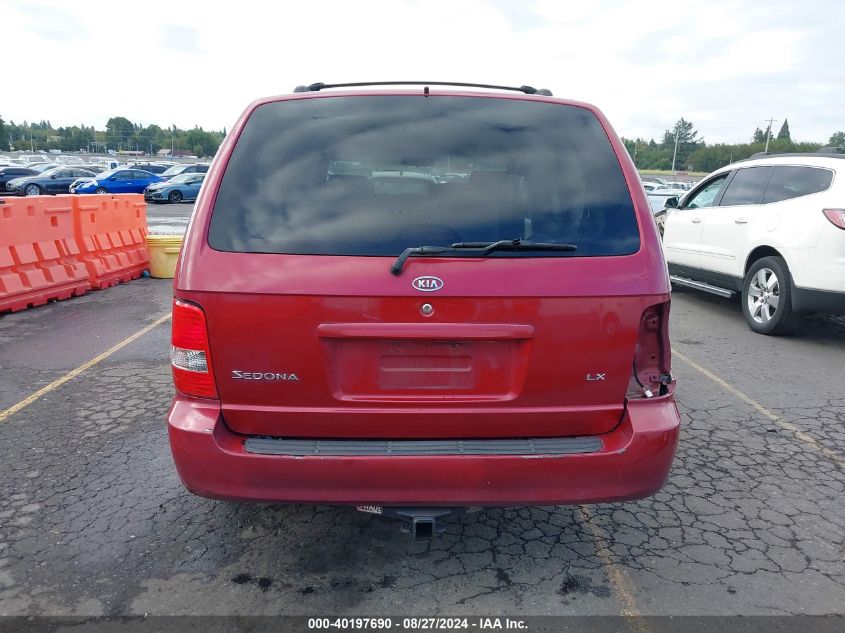 2004 Kia Sedona Ex/Lx VIN: KNDUP131046543133 Lot: 40197690