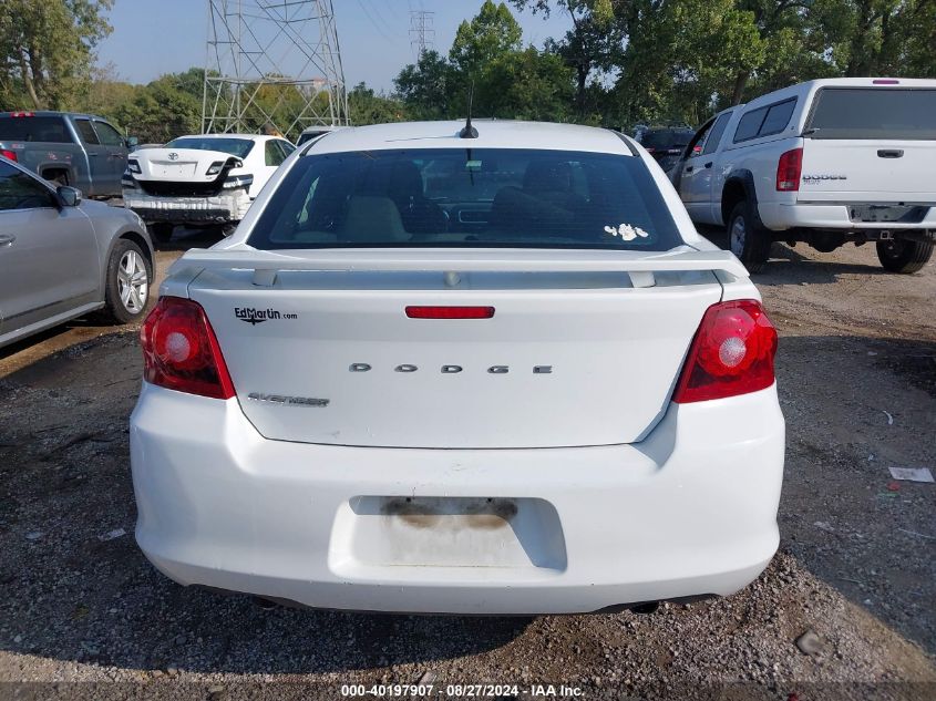 2012 Dodge Avenger Se VIN: 1C3CDZAG0CN255860 Lot: 40197907