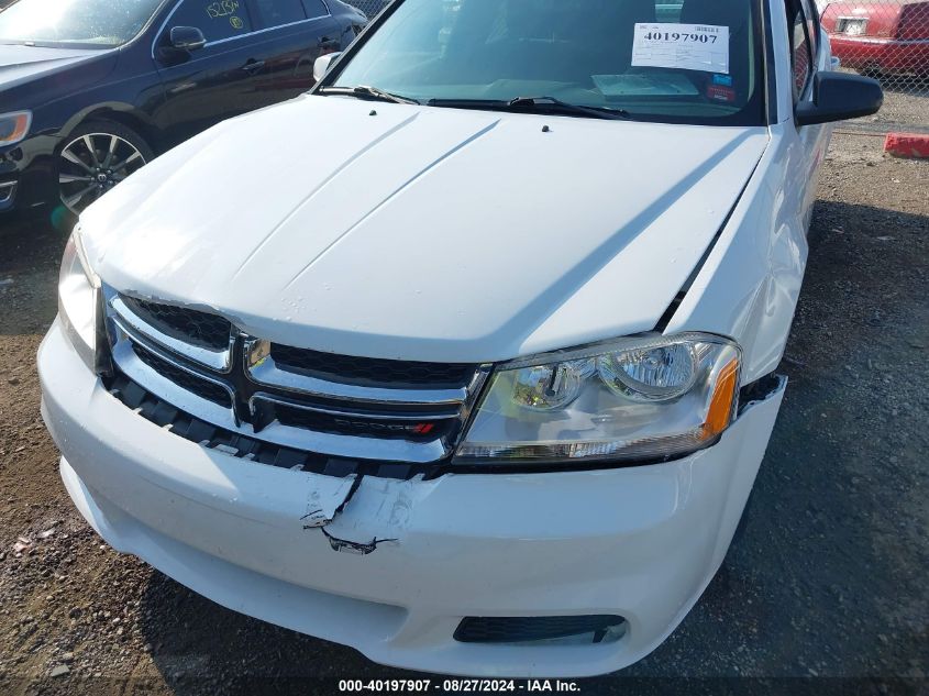 2012 Dodge Avenger Se VIN: 1C3CDZAG0CN255860 Lot: 40197907