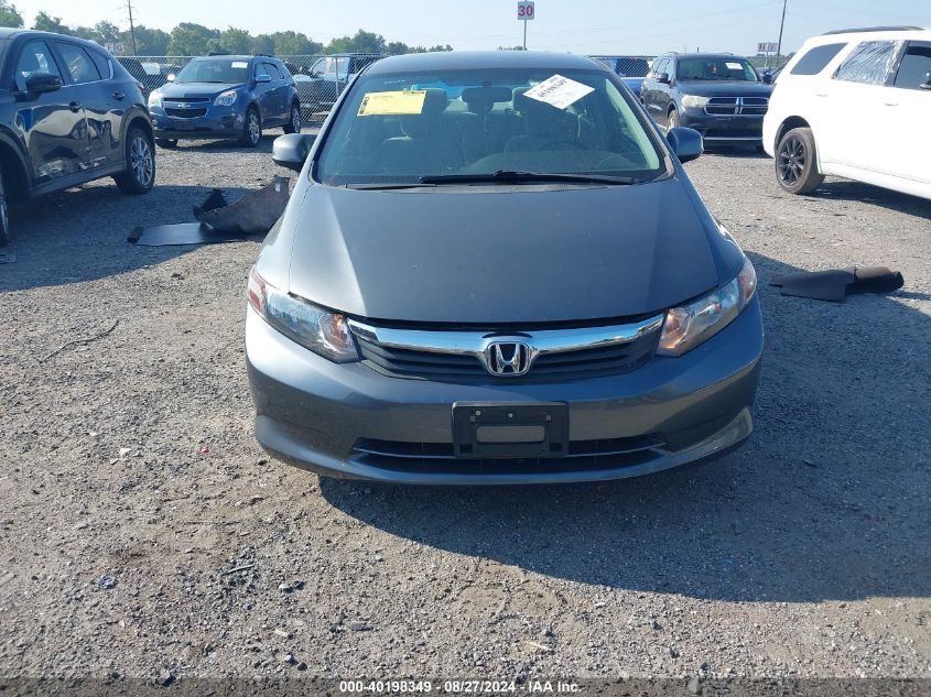 2012 Honda Civic Hf VIN: 2HGFB2F66CH522032 Lot: 40198349