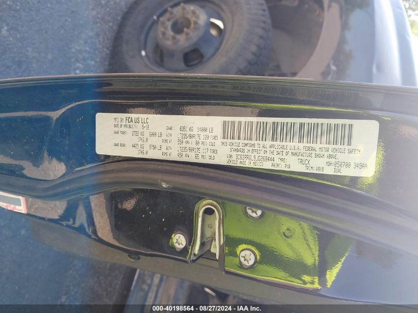 2018 Ram 3500 Tradesman 4X4 8' Box VIN: 3C63RRGL9JG268444 Lot: 40198564