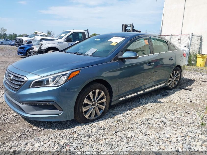 5NPE34AF1HH493614 2017 HYUNDAI SONATA - Image 2