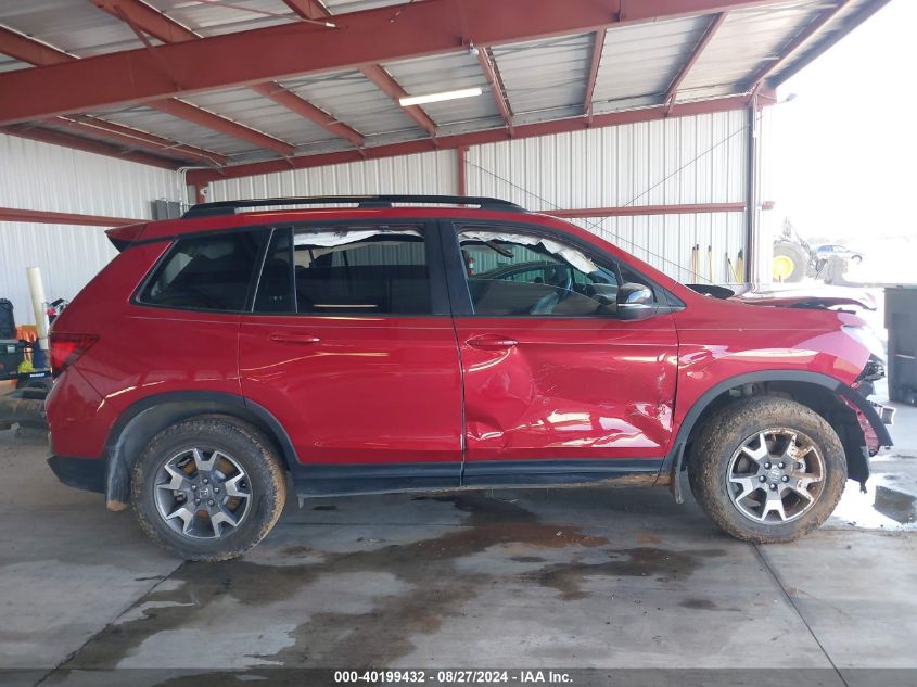 2022 Honda Passport Awd Trailsport VIN: 5FNYF8H62NB016699 Lot: 40199432