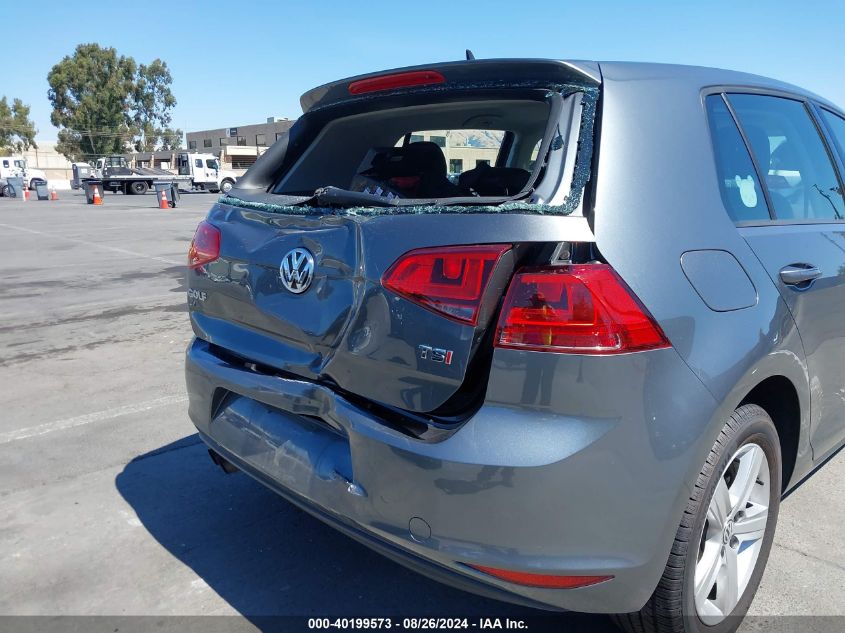 2017 Volkswagen Golf Tsi S 4-Door/Tsi Se 4-Door/Tsi Sel 4-Door/Tsi Wolfsburg Edition 4-Door VIN: 3VW217AU4HM025909 Lot: 40199573