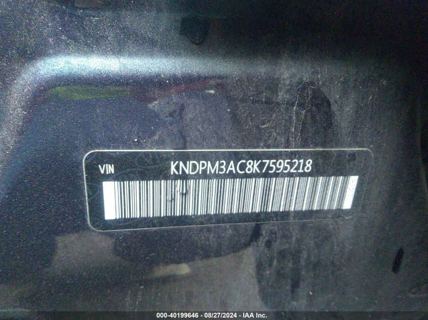 KNDPM3AC8K7595218 2019 Kia Sportage Lx