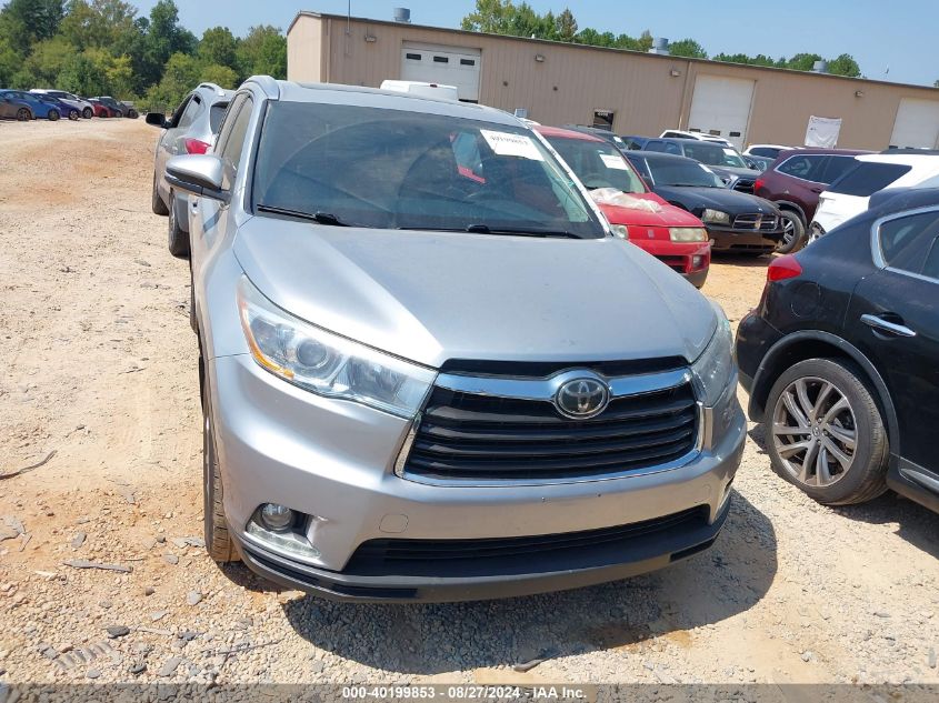 2015 Toyota Highlander Limited Platinum V6 VIN: 5TDDKRFH9FS072284 Lot: 40199853