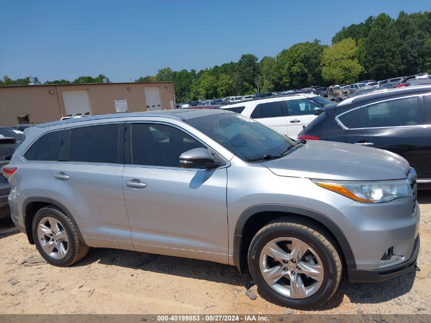 2015 Toyota Highlander Limited Platinum V6 VIN: 5TDDKRFH9FS072284 Lot: 40199853