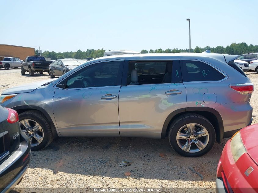 2015 Toyota Highlander Limited Platinum V6 VIN: 5TDDKRFH9FS072284 Lot: 40199853