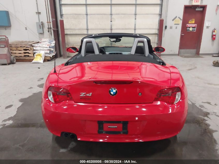 2007 BMW Z4 3.0I VIN: 4USBU33567LW72539 Lot: 40200005