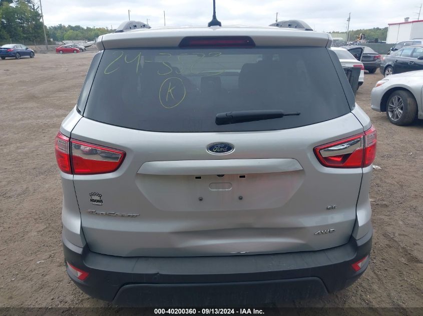 2021 Ford Ecosport Se VIN: MAJ6S3GLXMC402379 Lot: 40200360