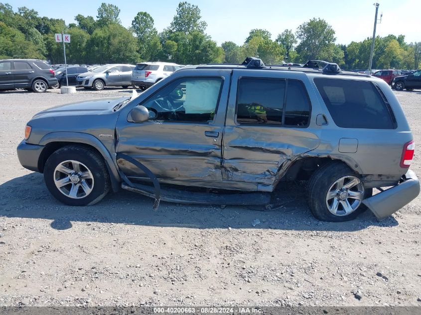 2004 Nissan Pathfinder Le Platinum VIN: JN8DR09Y04W915017 Lot: 40200663