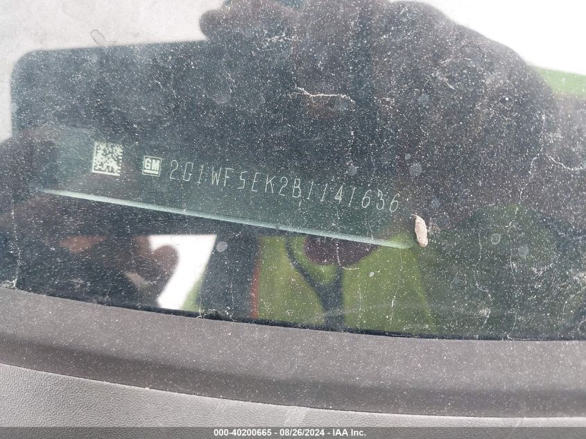 2011 Chevrolet Impala Ls VIN: 2G1WF5EK2B1141636 Lot: 40200665