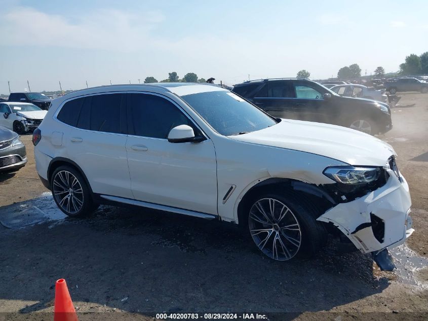 2022 BMW X3 XDRIVE30I - WBX57DP07NN155172