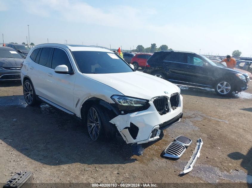 2022 BMW X3 XDRIVE30I - WBX57DP07NN155172