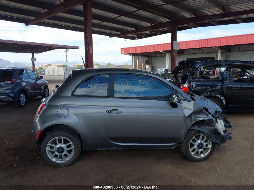 2012 Fiat 500 Pop VIN: 3C3CFFAR4CT117068 Lot: 40200908