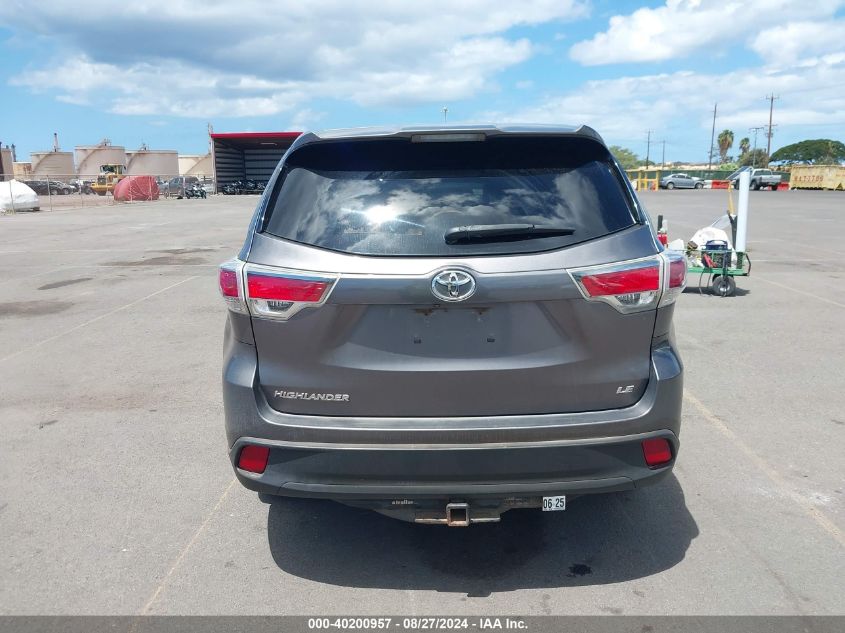 2015 Toyota Highlander Le VIN: 5TDZARFH0FS015190 Lot: 40200957