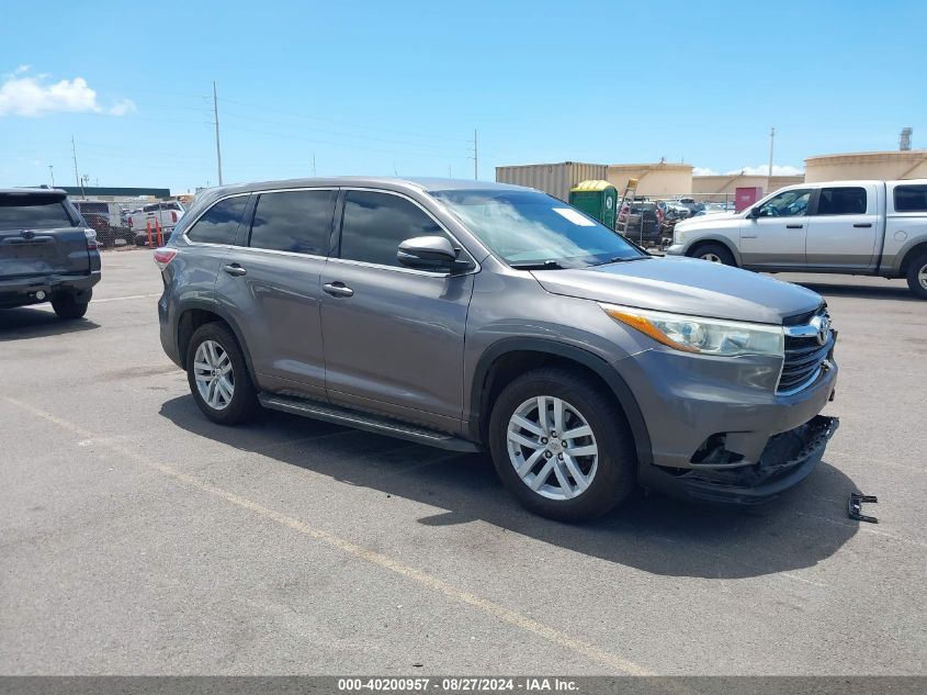 2015 TOYOTA HIGHLANDER LE - 5TDZARFH0FS015190