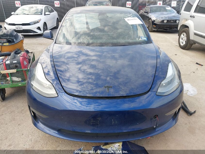 2021 Tesla Model 3 Standard Range Plus Rear-Wheel Drive VIN: 5YJ3E1EA2MF089700 Lot: 40200981