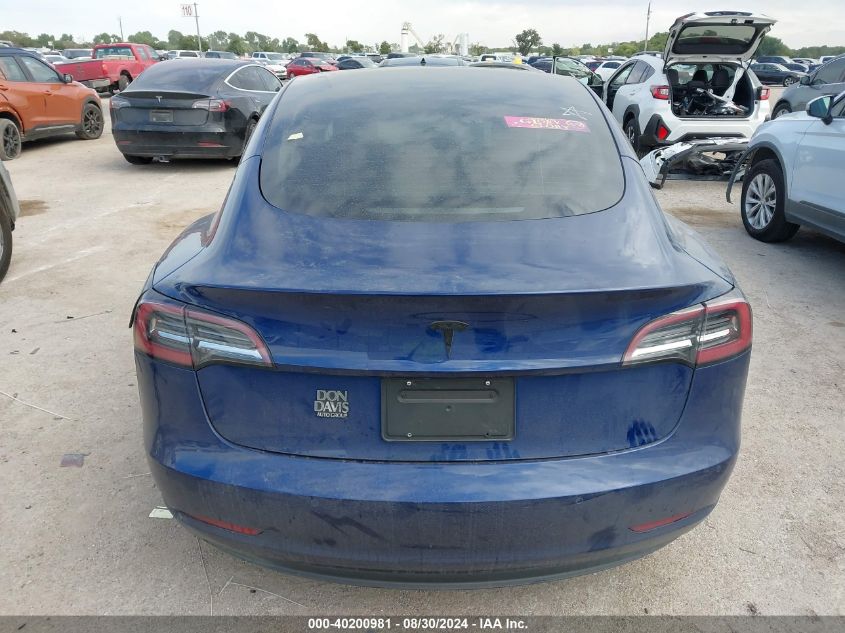 2021 Tesla Model 3 Standard Range Plus Rear-Wheel Drive VIN: 5YJ3E1EA2MF089700 Lot: 40200981