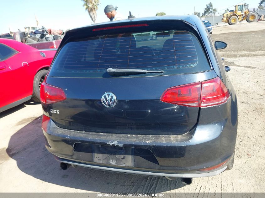 2015 Volkswagen Golf Gti 2.0T S 4-Door VIN: 3VW4T7AU6FM039469 Lot: 40201126