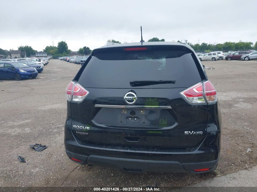 2016 Nissan Rogue Sv VIN: KNMAT2MV5GP604786 Lot: 40201426