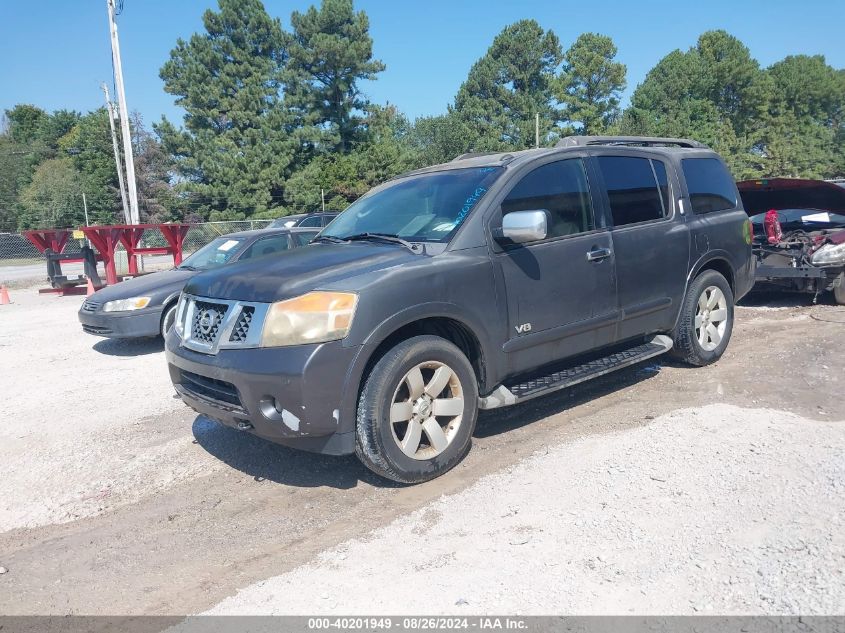 2008 Nissan Armada Le VIN: 5N1AA08D98N630876 Lot: 40201949