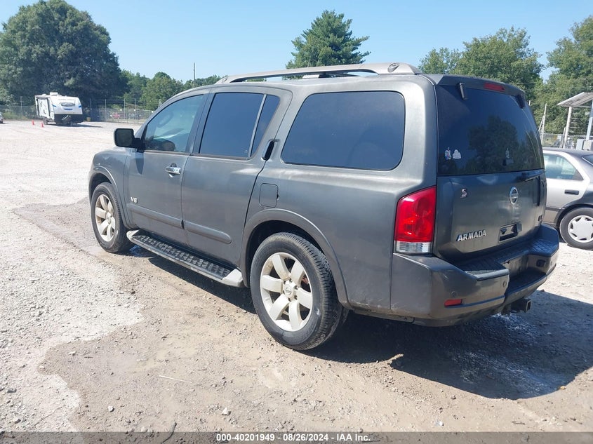 2008 Nissan Armada Le VIN: 5N1AA08D98N630876 Lot: 40201949