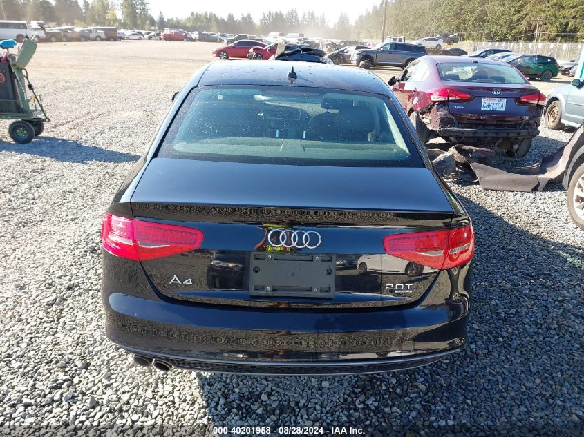 2014 Audi A4 2.0T Premium VIN: WAUBFAFL3EN013346 Lot: 40201958