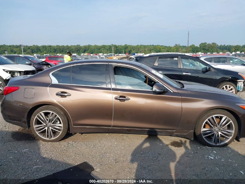 2014 Infiniti Q50 Premium VIN: JN1BV7AR9EM706256 Lot: 40202670