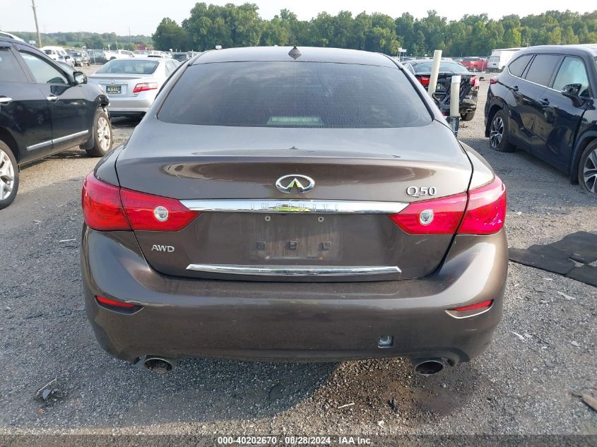 2014 Infiniti Q50 Premium VIN: JN1BV7AR9EM706256 Lot: 40202670