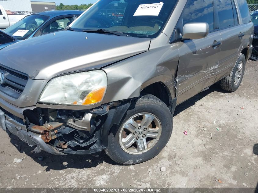 2005 Honda Pilot Ex-L VIN: 2HKYF18615H515566 Lot: 40202761