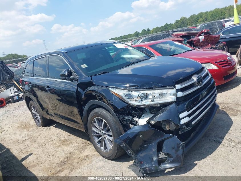 2018 Toyota Highlander Xle VIN: 5TDKZRFH7JS542310 Lot: 40202783