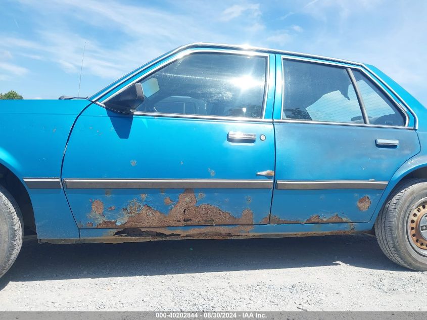 1986 Chevrolet Cavalier VIN: 1G1JC69P2GK135566 Lot: 40202844