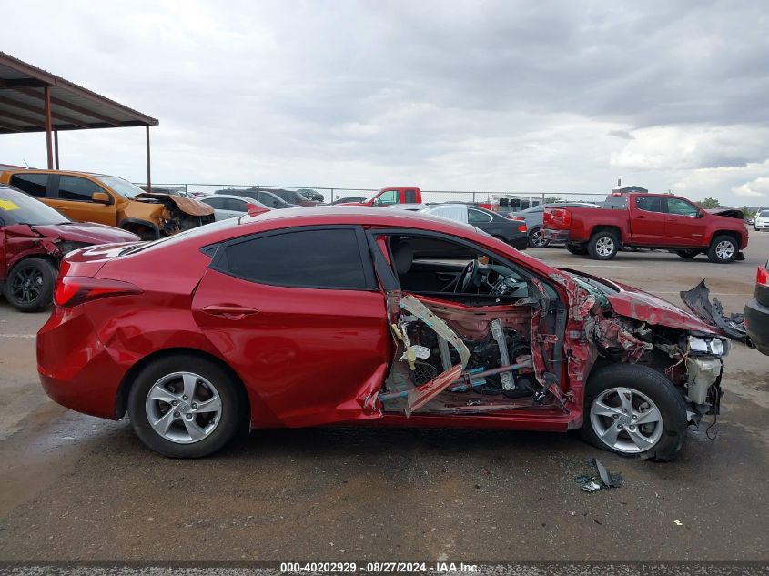 2015 Hyundai Elantra Se VIN: 5NPDH4AE4FH643801 Lot: 40202929