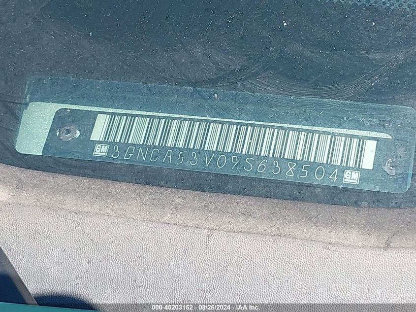 2009 Chevrolet Hhr Lt VIN: 3GNCA53V09S638504 Lot: 40203152