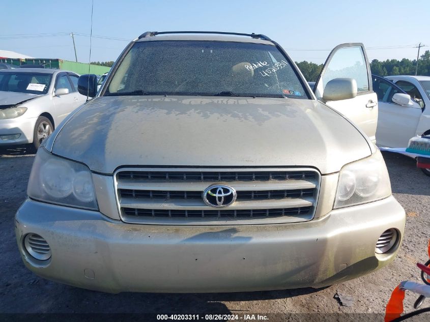 2003 Toyota Highlander V6 VIN: JTEHF21A030152350 Lot: 40203311