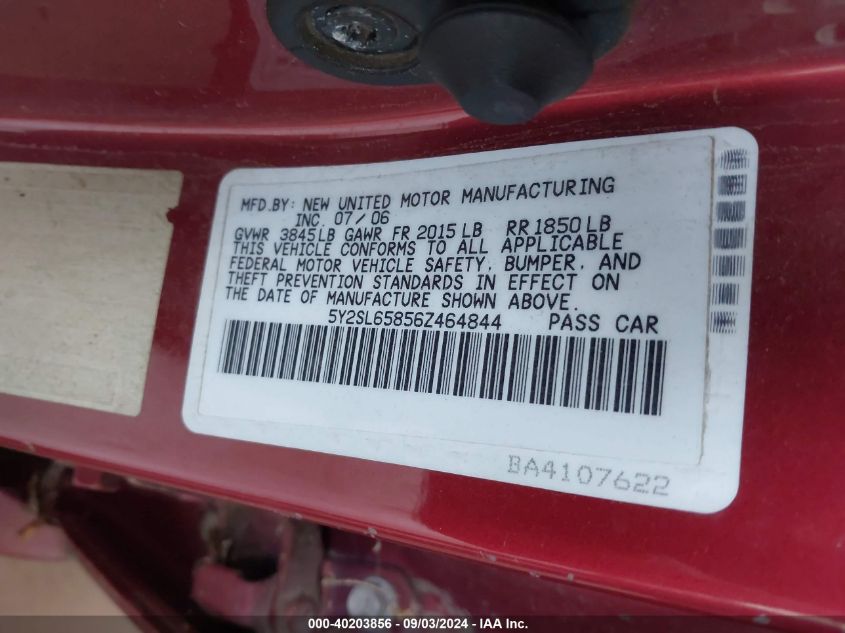 5Y2SL65856Z464844 2006 Pontiac Vibe