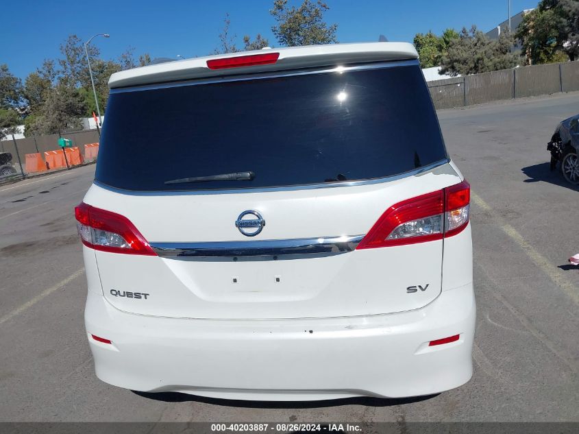 2014 Nissan Quest Sv VIN: JN8AE2KPXE9101548 Lot: 40203887