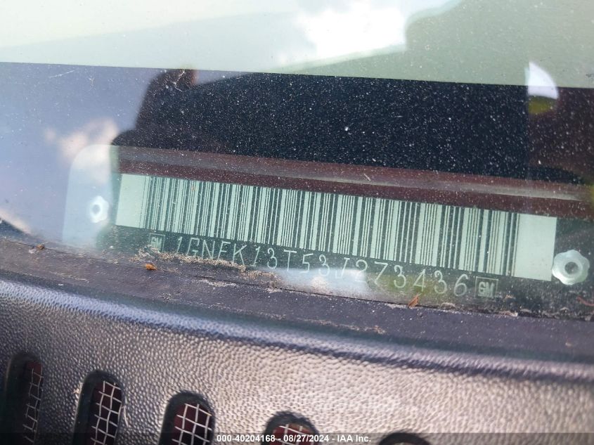2003 Chevrolet Tahoe Lt VIN: 1GNEK13T53J273436 Lot: 40204168
